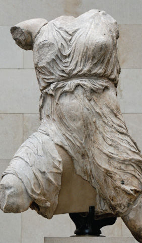 Statue inside the Parthenon
