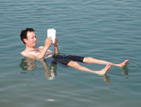 Floating in the Dead Sea