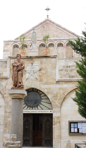 Church of St Catherine Courtyard (The statues are of Saint Jerome and Saint Catherine of Alexandria)
