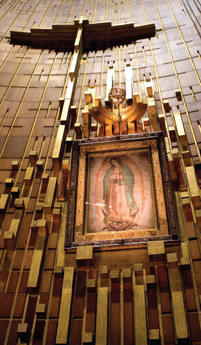 Altar inside the New Basilica of Our Lady of Guadalupe