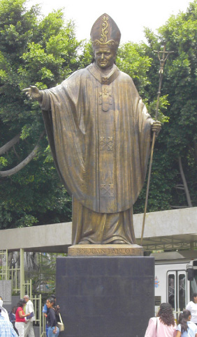 Statue of Pope John Paul II, Shrine of Our Lady of Guadalupe