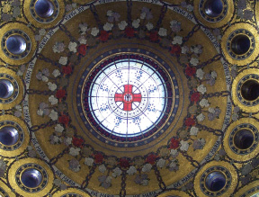 Interior of Basilica Lourdes, France